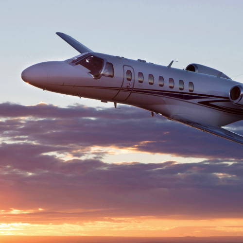 MK Partnair Fleet Private Jet Citation CJ3 Exterior Sky