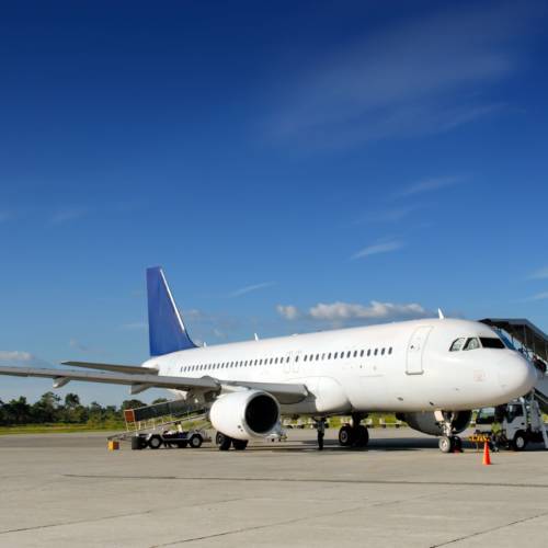 MK Partnair Picture Charter flight on tarmac