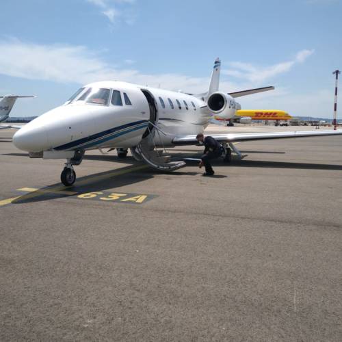 MK Partnair Fleet Private Jet Citation XLS Exterior Tarmac