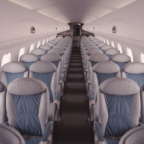 MK Partnair Fleet Airliner Embraer 175 Regional Jet Interior