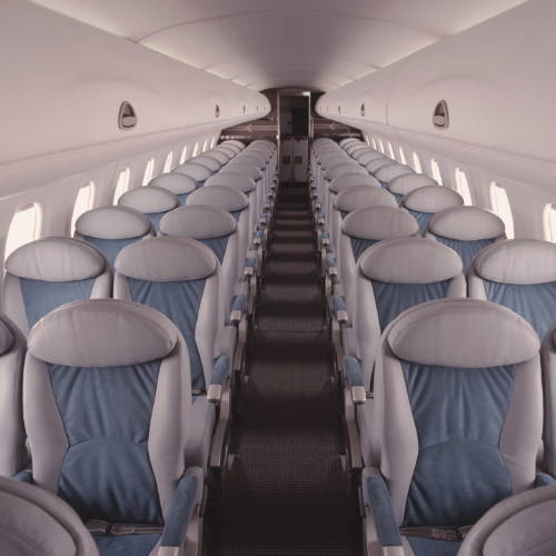 MK Partnair Fleet Airliner Embraer 175 Regional Jet Interior