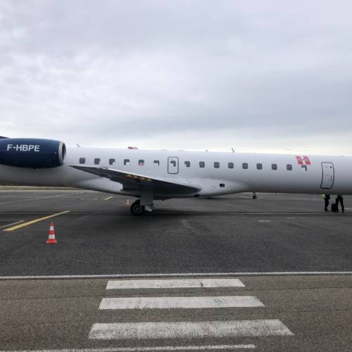 MK Partnair Fleet Airliner Embraer ERJ 145 Regional Jet Exterior Tarmac