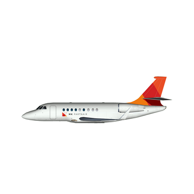 MK Partnair Fleet Private Jet Falcon 2000 Flat icon