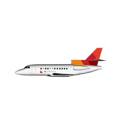 MK Partnair Fleet Private Jet Falcon 900 Flat icon