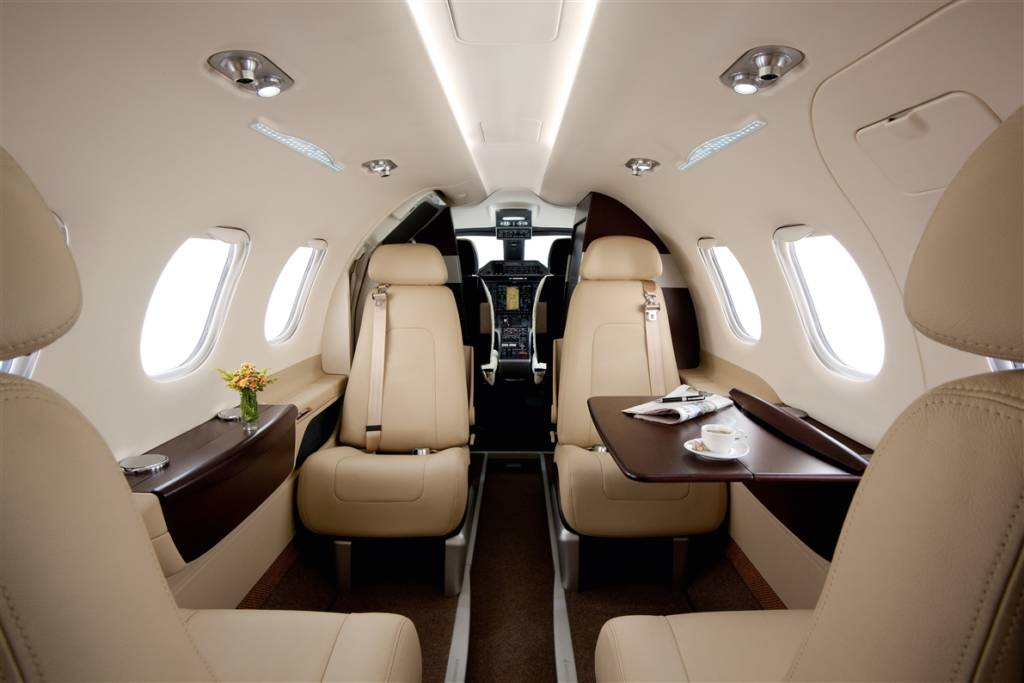 MK Partnair Fleet Private Jet Embraer Phenom 100 Interior