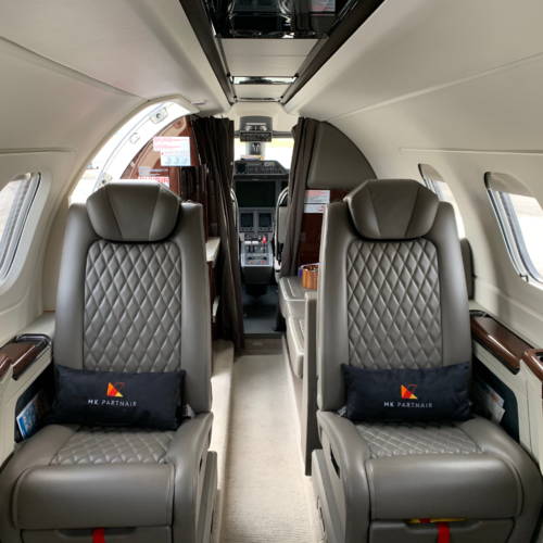 MK Partnair Fleet Private Jet Embraer Phenom 300 Cabin Interior