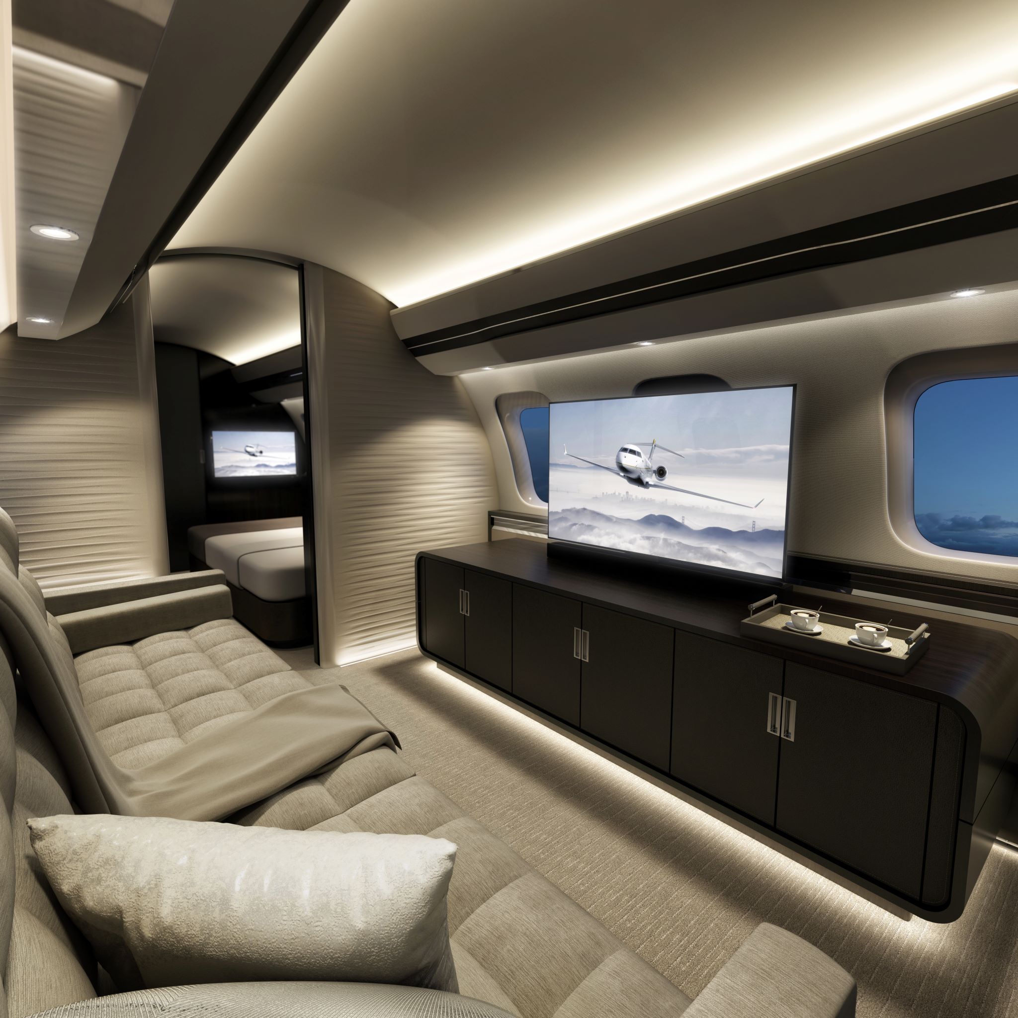 salle cinéma jet privé global 7500