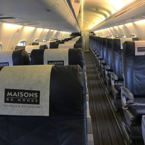 MK Partnair Fleet Airliner Embraer ERJ 145 Regional Jet Cabin Interior Maison du Monde