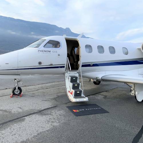 MK Partnair Fleet Private Jet Phenom 100 Exterior Chambéry Airport