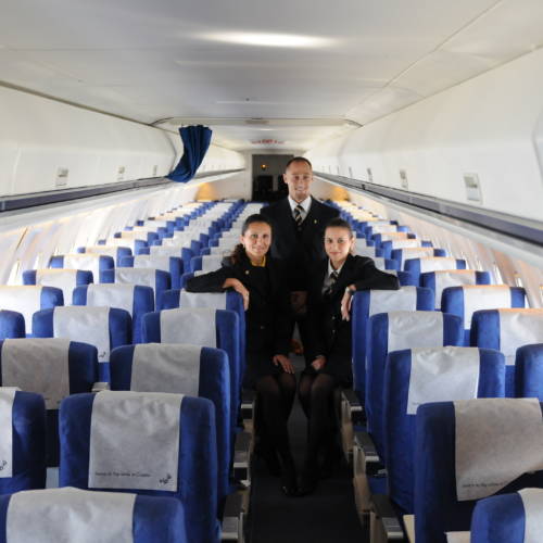 MK Partnair Fleet Airliner Fokker 100 Regional Jet Crew Seats